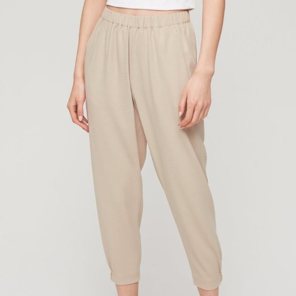 Aritzia Babaton Dexter Pull-on Tuxedo pants Khaki